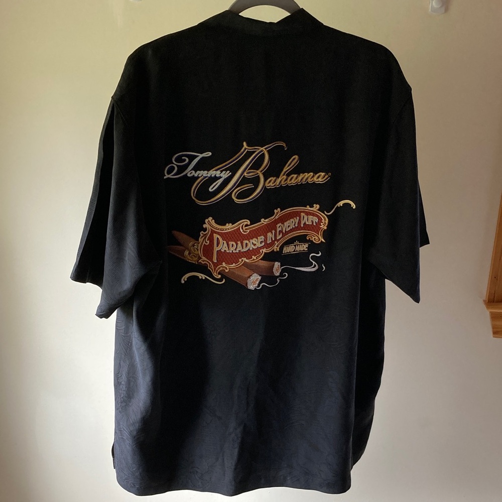 Tommy Bahama Silk Camp Shirt in Black - Picture 5 of 13
